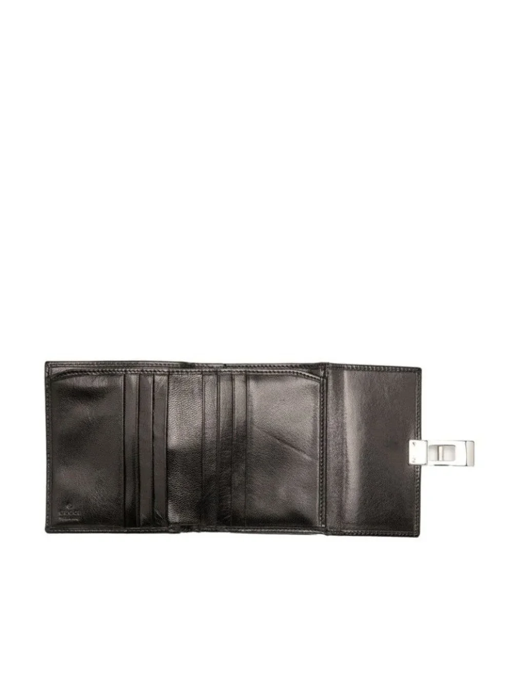 Gucci Trifold Wallet 035 Black Leather - Picture 4 of 7